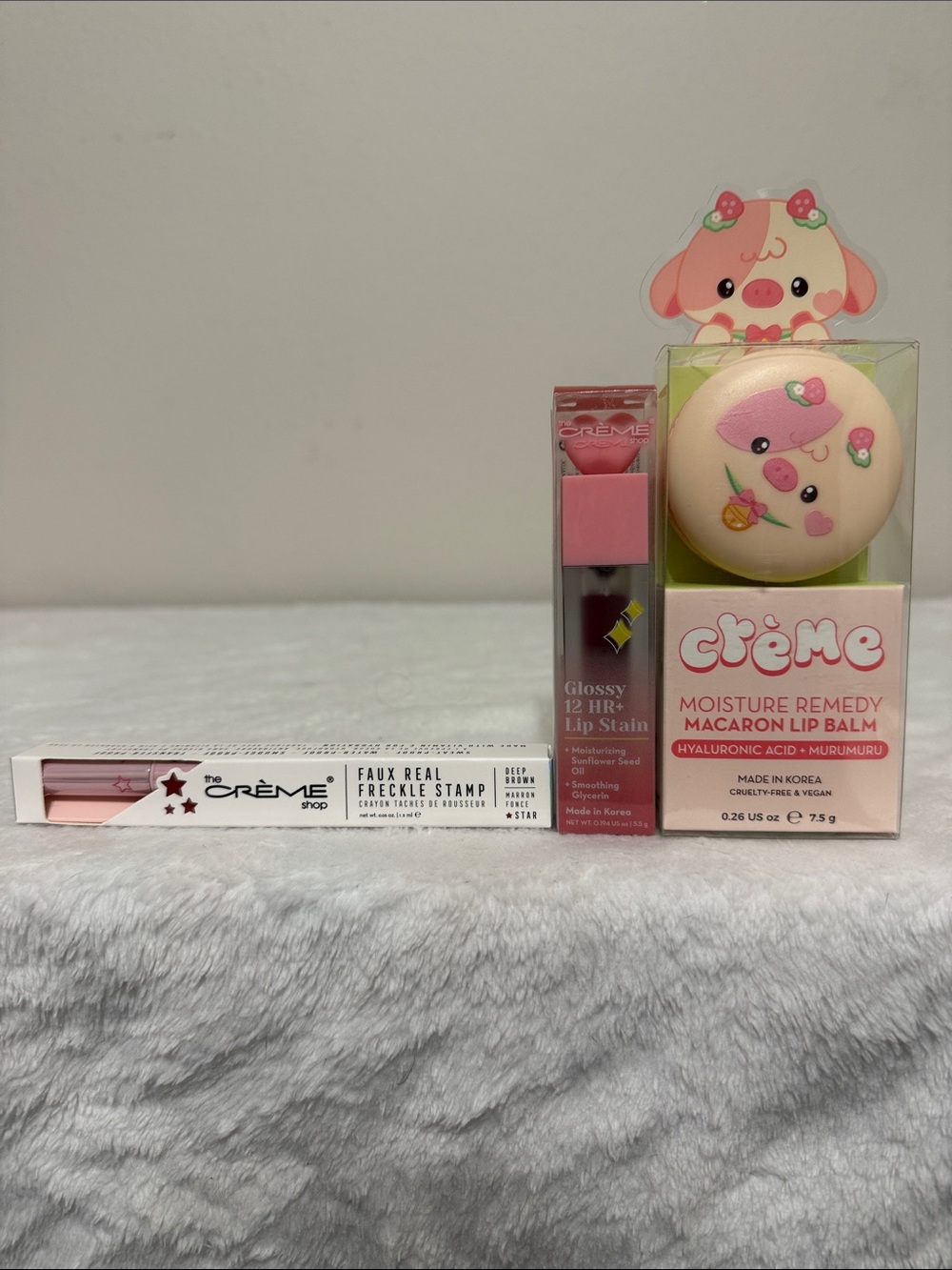 Crème Shop Pink Macaron Lip Balm & Lip Stain Bundle/eye liner